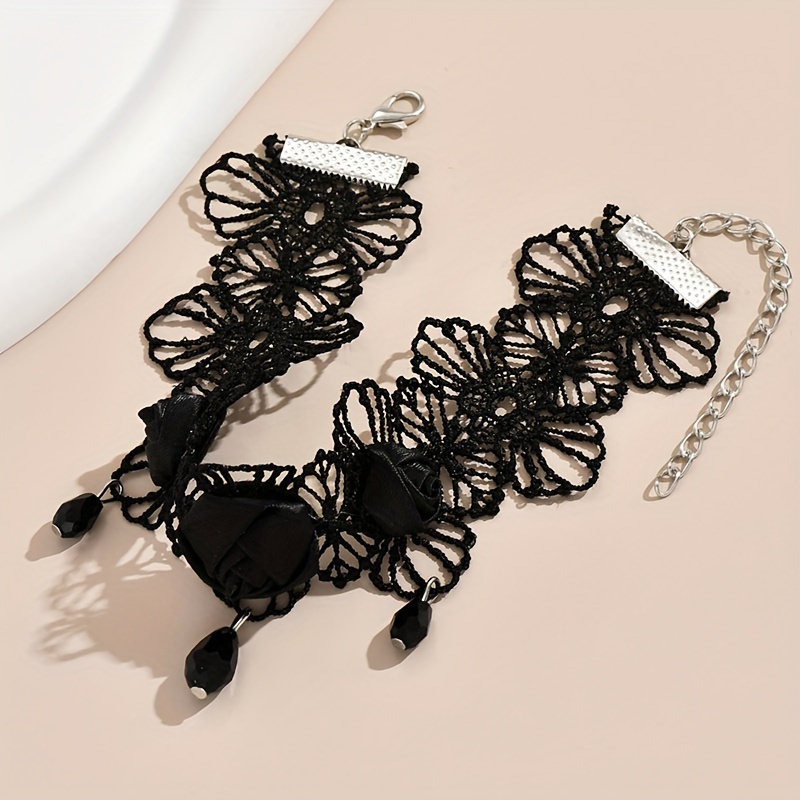 Basic Lace Flower Cut-Out Anklet, Elegant Accessory